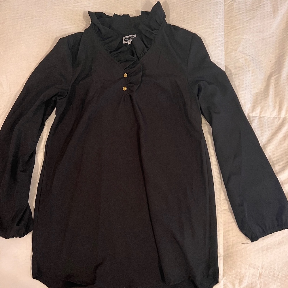Mudpie black dress blouse